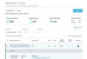 Moz Link Explorer